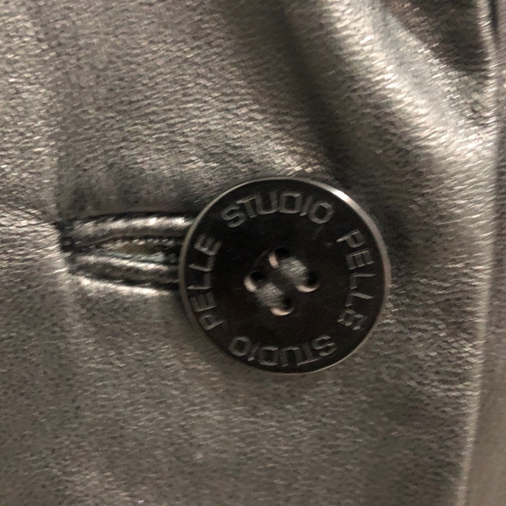 Wilson Leather Pelle Studio Black Leather Lined Jacket Blazer Women’s Size XL - Picture 4 of 12